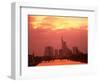 Cityscape at Dusk of Frankfurt, Germany-Peter Adams-Framed Photographic Print