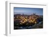 Cityscape at Dusk, Toledo, Castile-La Mancha, Spain, Europe-Charles Bowman-Framed Photographic Print