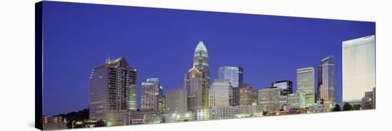 Cityscape at Night, Charlotte, North Carolina, USA-null-Stretched Canvas