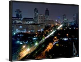 Cityscape at Night, Jakarta, Indonesia, Southeast Asia-Porteous Rod-Framed Photographic Print