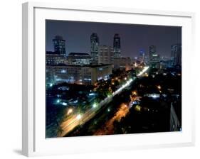 Cityscape at Night, Jakarta, Indonesia, Southeast Asia-Porteous Rod-Framed Photographic Print