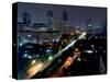 Cityscape at Night, Jakarta, Indonesia, Southeast Asia-Porteous Rod-Stretched Canvas