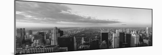 Cityscape at Sunset, Central Park, East Side of Manhattan, New York City, New York State, USA-null-Mounted Photographic Print