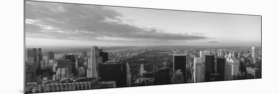 Cityscape at Sunset, Central Park, East Side of Manhattan, New York City, New York State, USA-null-Mounted Photographic Print