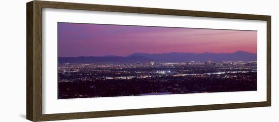 Cityscape at Sunset, Phoenix, Maricopa County, Arizona, USA 2010-null-Framed Photographic Print