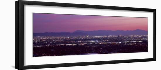 Cityscape at Sunset, Phoenix, Maricopa County, Arizona, USA 2010-null-Framed Photographic Print