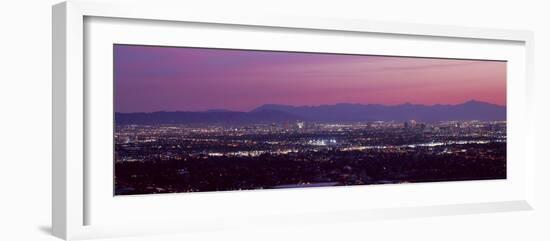 Cityscape at Sunset, Phoenix, Maricopa County, Arizona, USA 2010-null-Framed Photographic Print