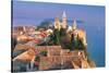 Cityscape at Sunset, Rab Island, Croatia-Peter Adams-Stretched Canvas