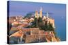 Cityscape at Sunset, Rab Island, Croatia-Peter Adams-Stretched Canvas