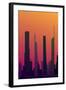 Cityscape Design (Orange Version) | Eps10 Vector-ClickHere-Framed Art Print