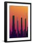 Cityscape Design (Orange Version) | Eps10 Vector-ClickHere-Framed Art Print