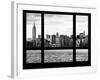 Cityscape Downtown Manhattan with the Empire State Building - New York City, USA-Philippe Hugonnard-Framed Photographic Print