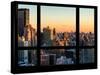 Cityscape Downtown Manhattan with the New Yorker Hotel at Sunset - New York, USA-Philippe Hugonnard-Stretched Canvas