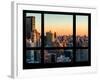 Cityscape Downtown Manhattan with the New Yorker Hotel at Sunset - New York, USA-Philippe Hugonnard-Framed Photographic Print