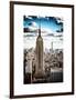 Cityscape, Empire State Building and One World Trade Center, Manhattan, NYC, White Frame, Vintage-Philippe Hugonnard-Framed Art Print