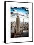 Cityscape, Empire State Building and One World Trade Center, Manhattan, NYC, White Frame, Vintage-Philippe Hugonnard-Framed Stretched Canvas