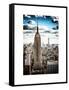 Cityscape, Empire State Building and One World Trade Center, Manhattan, NYC, White Frame, Vintage-Philippe Hugonnard-Framed Stretched Canvas