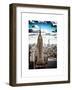 Cityscape, Empire State Building and One World Trade Center, Manhattan, NYC, White Frame, Vintage-Philippe Hugonnard-Framed Art Print