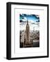 Cityscape, Empire State Building and One World Trade Center, Manhattan, NYC, White Frame, Vintage-Philippe Hugonnard-Framed Art Print