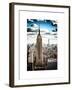 Cityscape, Empire State Building and One World Trade Center, Manhattan, NYC, White Frame, Vintage-Philippe Hugonnard-Framed Art Print