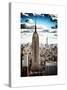 Cityscape, Empire State Building and One World Trade Center, Manhattan, NYC, White Frame, Vintage-Philippe Hugonnard-Stretched Canvas