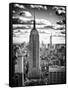 Cityscape, Empire State Building and One World Trade Center, Manhattan, NYC, White Frame-Philippe Hugonnard-Framed Stretched Canvas