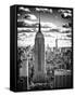 Cityscape, Empire State Building and One World Trade Center, Manhattan, NYC, White Frame-Philippe Hugonnard-Framed Stretched Canvas