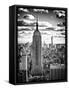 Cityscape, Empire State Building and One World Trade Center, Manhattan, NYC, White Frame-Philippe Hugonnard-Framed Stretched Canvas