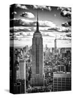 Cityscape, Empire State Building and One World Trade Center, Manhattan, NYC, White Frame-Philippe Hugonnard-Stretched Canvas