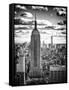 Cityscape, Empire State Building and One World Trade Center, Manhattan, NYC, White Frame-Philippe Hugonnard-Framed Stretched Canvas