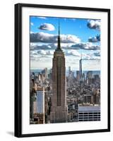 Cityscape, Empire State Building and One World Trade Center, Manhattan, NYC-Philippe Hugonnard-Framed Photographic Print