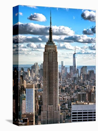 Cityscape, Empire State Building and One World Trade Center, Manhattan, NYC-Philippe Hugonnard-Stretched Canvas