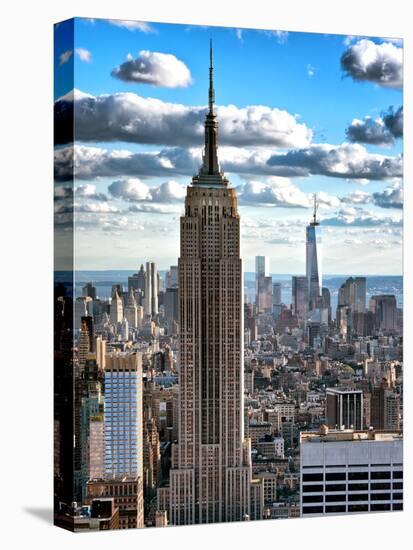 Cityscape, Empire State Building and One World Trade Center, Manhattan, NYC-Philippe Hugonnard-Stretched Canvas