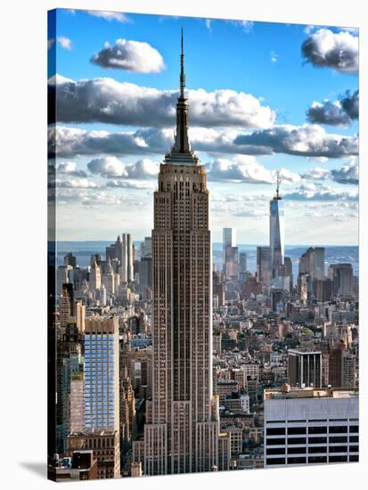 Cityscape, Empire State Building and One World Trade Center, Manhattan, NYC-Philippe Hugonnard-Stretched Canvas