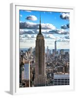 Cityscape, Empire State Building and One World Trade Center, Manhattan, NYC-Philippe Hugonnard-Framed Premium Photographic Print