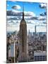 Cityscape, Empire State Building and One World Trade Center, Manhattan, NYC-Philippe Hugonnard-Mounted Premium Photographic Print