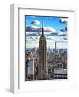 Cityscape, Empire State Building and One World Trade Center, Manhattan, NYC-Philippe Hugonnard-Framed Photographic Print