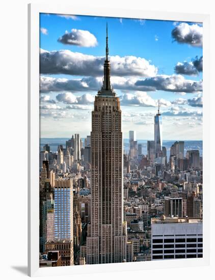 Cityscape, Empire State Building and One World Trade Center, Manhattan, NYC-Philippe Hugonnard-Framed Photographic Print