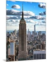 Cityscape, Empire State Building and One World Trade Center, Manhattan, NYC-Philippe Hugonnard-Mounted Photographic Print