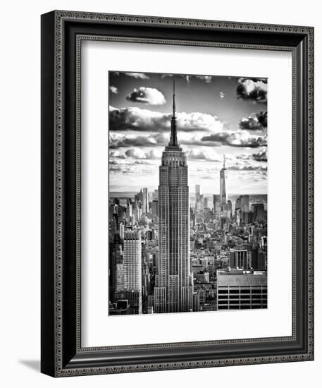 Cityscape, Empire State Building and One World Trade Center, Manhattan, NYC-Philippe Hugonnard-Framed Photographic Print