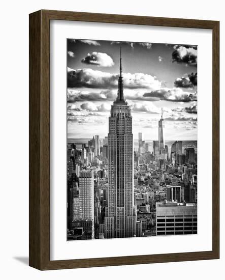 Cityscape, Empire State Building and One World Trade Center, Manhattan, NYC-Philippe Hugonnard-Framed Photographic Print