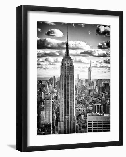 Cityscape, Empire State Building and One World Trade Center, Manhattan, NYC-Philippe Hugonnard-Framed Photographic Print