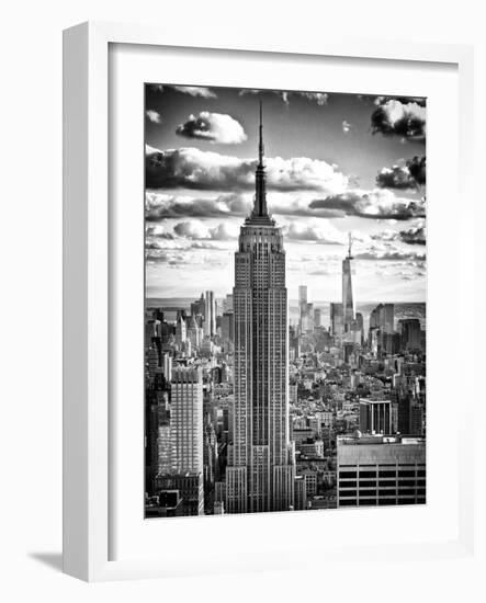 Cityscape, Empire State Building and One World Trade Center, Manhattan, NYC-Philippe Hugonnard-Framed Photographic Print