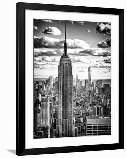 Cityscape, Empire State Building and One World Trade Center, Manhattan, NYC-Philippe Hugonnard-Framed Photographic Print