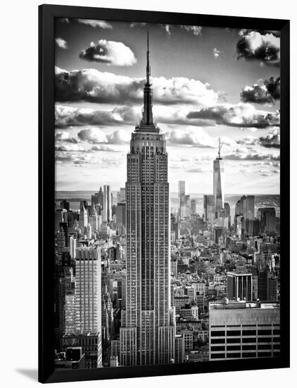 Cityscape, Empire State Building and One World Trade Center, Manhattan, NYC-Philippe Hugonnard-Framed Photographic Print