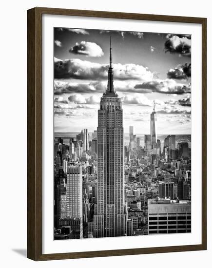 Cityscape, Empire State Building and One World Trade Center, Manhattan, NYC-Philippe Hugonnard-Framed Premium Photographic Print