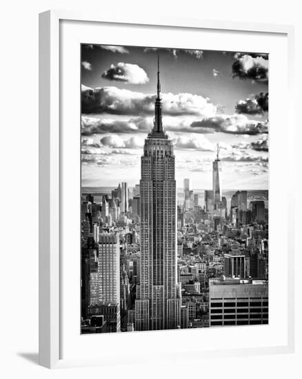 Cityscape, Empire State Building and One World Trade Center, Manhattan, NYC-Philippe Hugonnard-Framed Photographic Print