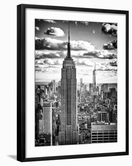 Cityscape, Empire State Building and One World Trade Center, Manhattan, NYC-Philippe Hugonnard-Framed Photographic Print