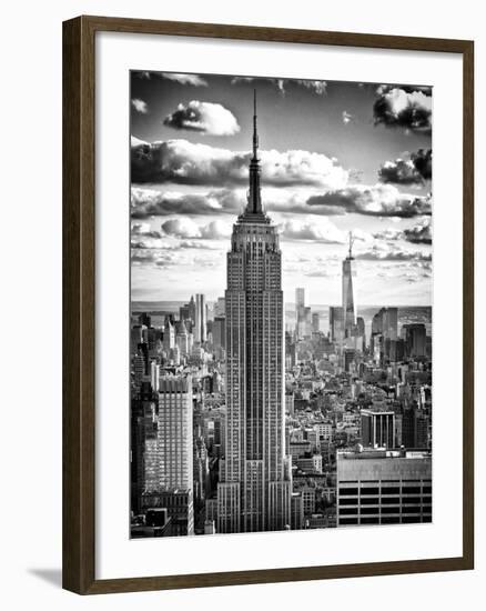 Cityscape, Empire State Building and One World Trade Center, Manhattan, NYC-Philippe Hugonnard-Framed Photographic Print