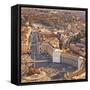 Cityscape from Dome, St Peter's Square, Rome, Lazio, Italy, Europe-Francesco Iacobelli-Framed Stretched Canvas